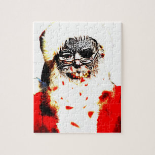 Zombie Santa 8x10 Photo Puzzle with Gift Box