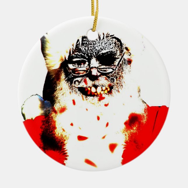 Zombie Santa Ornament (Front)