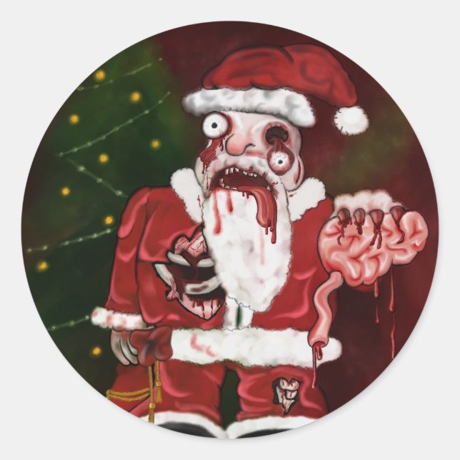Zombie Santa Sticker (Front)