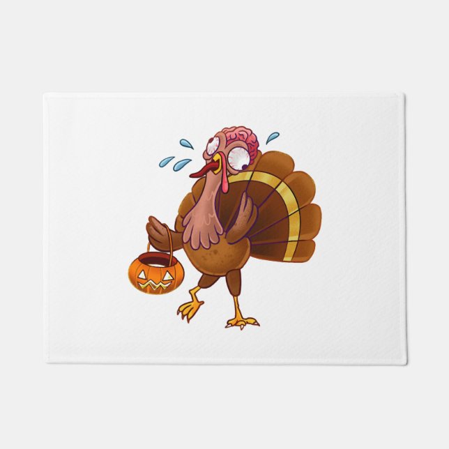 Zombie Scary Turkey Doormat (Front)