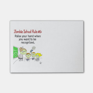 Zombie School Post-It Notepad