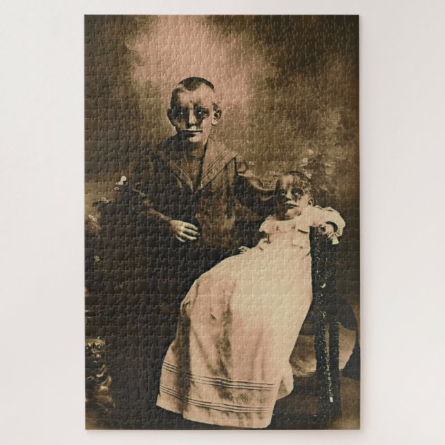 Zombie Siblings  Jigsaw Puzzle (Vertical)
