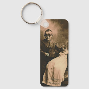 Zombie Siblings  Keychain