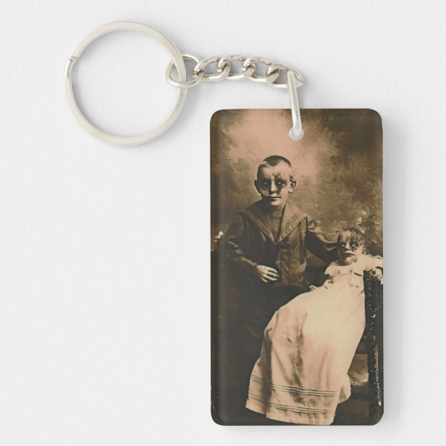Zombie Siblings  Keychain (Front)