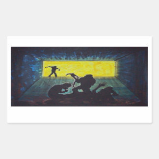Zombie Silhouette sombre art horreur autocollants