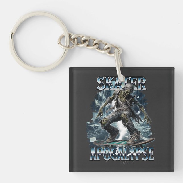 ZOMBIE SKATER APOCALYPSE KEYCHAIN (Front)