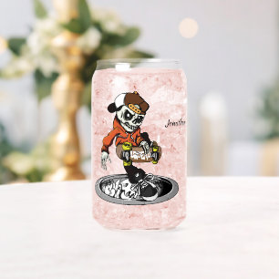 Zombie Skater custom name Can Glass