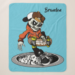 Zombie Skater custom name & colour blankets