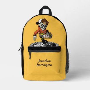 Zombie Skater custom name Printed Backpack