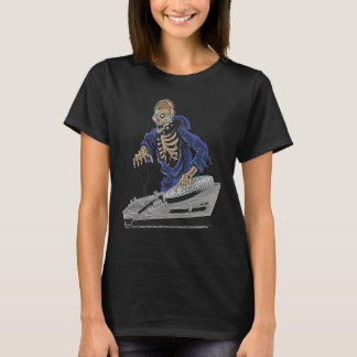 Zombie Skeleton Halloween DJ T-Shirt