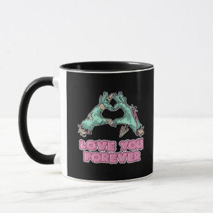 Zombie Skeleton Heart And Hands Classic Look Mug
