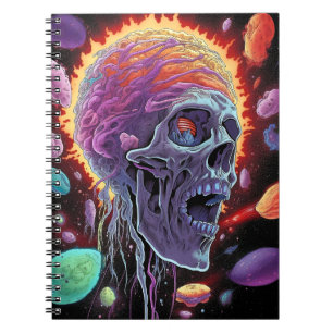 Zombie Skull Creature Sci-fi Horror Art Notebook