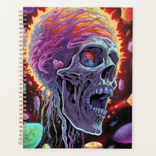 Zombie Skull Creature Sci-fi Horror Art Planner