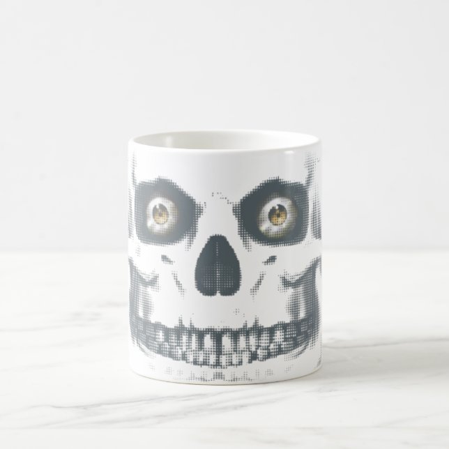 Zombie Skull Morphing Mug. Magic Mug (Center)