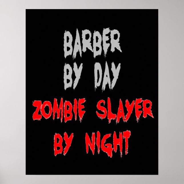 Zombie Slayer Barber Poster (Front)
