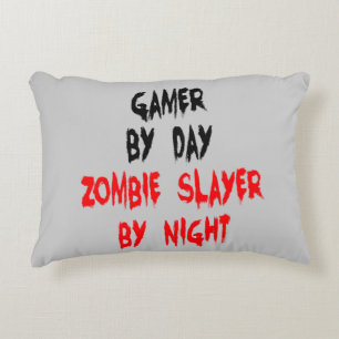Zombie Slayer Gamer Decorative Pillow