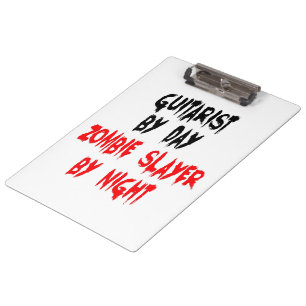 Zombie Slayer Guitarist Clipboard