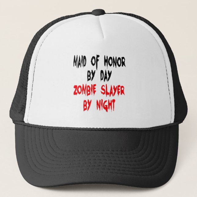 Zombie Slayer Maid of Honour Trucker Hat (Front)