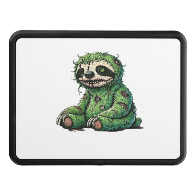 Zombie Sloth Halloween Zombie Sloth Zombie Lover C Trailer Hitch Cover (Front)