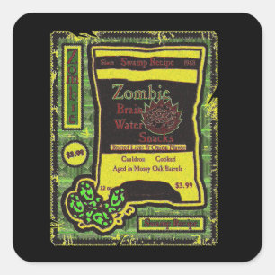 Zombie Snacks Square Sticker