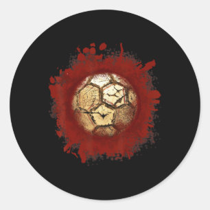 Zombie Soccer Blood Funny Scary Player Halloween C Classic Round Sticker