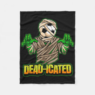 Zombie Soccer Player Scary Soccer Halloween Fleece Blanket
