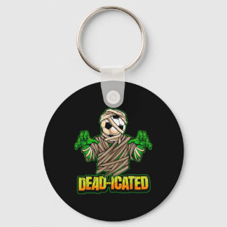 Zombie Soccer Player Scary Soccer Halloween  Keychain