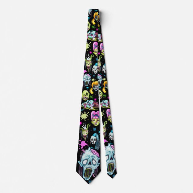 Zombie Splat Faces Tie (Front)