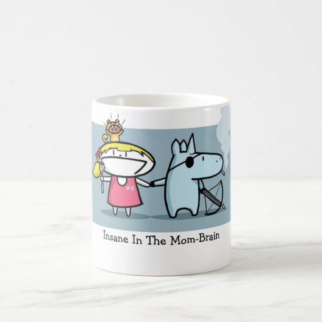Zombie Squirrel Apocalypse Mom-Brain Mug (Center)