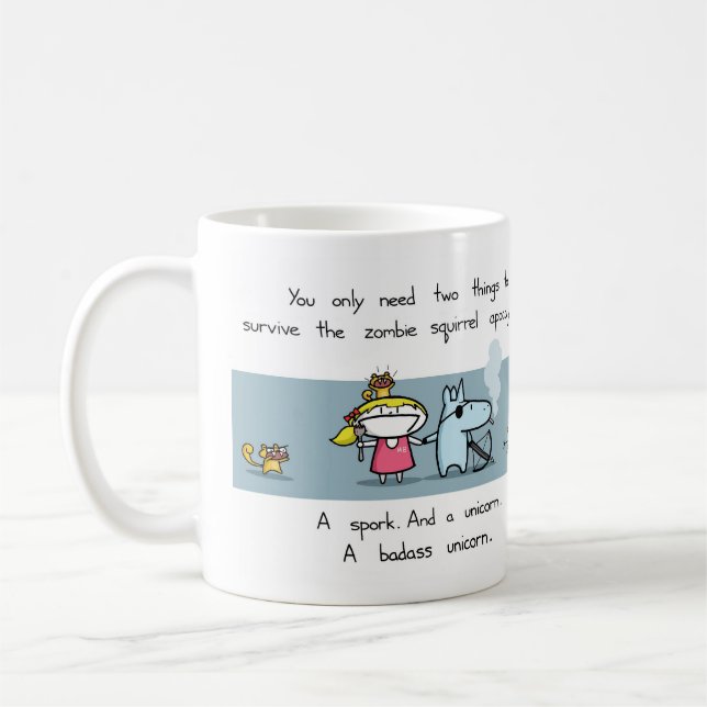 Zombie Squirrel Apocalypse Mug (Left)