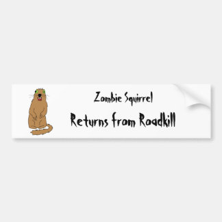 Zombie Squirrel Bumper Sticker
