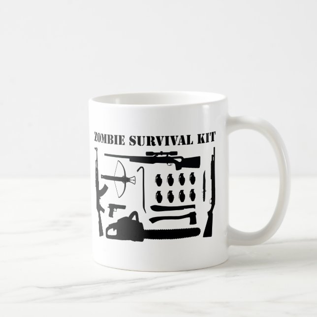 Zombie Survival Kit Coffee Mug (Right)