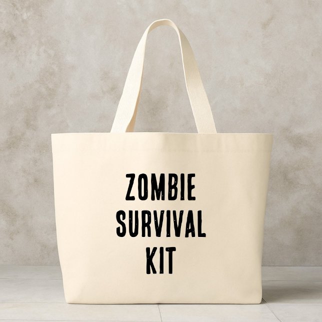 Zombie Survival Kit Large Tote Bag (Creator Uploaded)