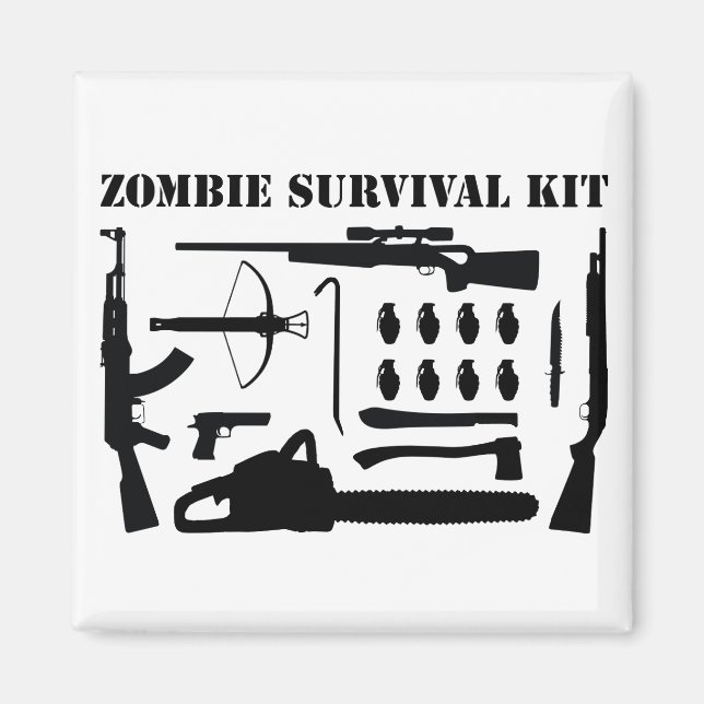 Zombie Survival Kit Magnet (Front)