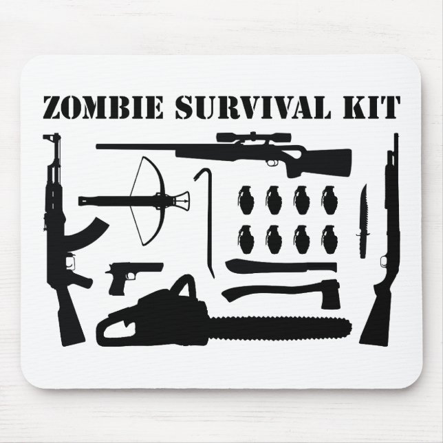 Zombie Survival Kit Mouse Pad (Front)