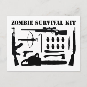 Zombie Survival Kit Postcard