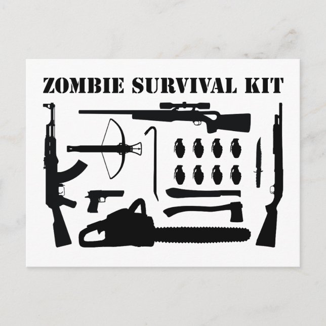 Zombie Survival Kit Postcard (Front)