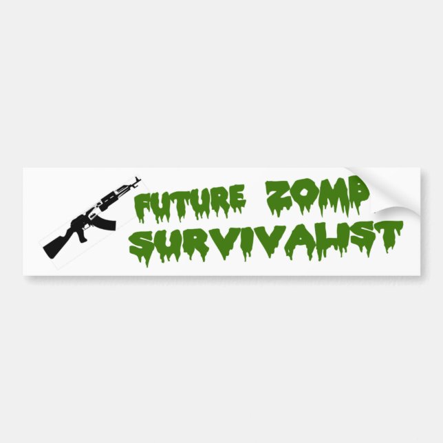 Zombie Survivalist Bumper Sticker (Front)