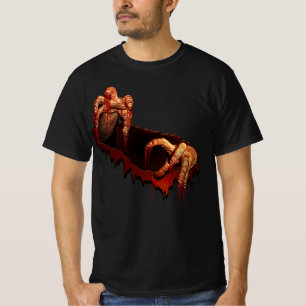 Zombie T-shirt Halloween T-Shirt Gory Zombie Shirt