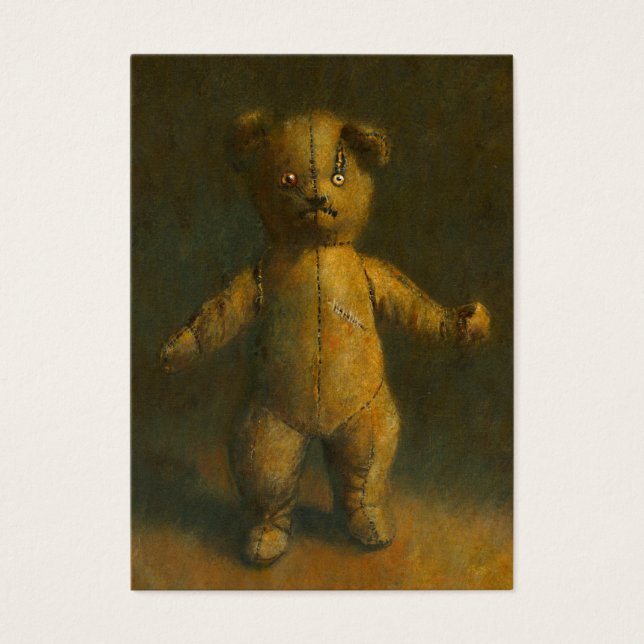Zombie Teddy Bear ACEO Business Card (Front)