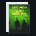 Zombie Theme Party Invite<br><div class="desc">An invitation to a Zombie themed party! I took this photo while on night shift. It was like at 3 am and there was a fog outside the factory. I edited it in photoshop and other editors. Those are real tired people walking back into the factory. It was when I...</div>