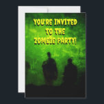 Zombie Theme Party Invite<br><div class="desc">An invitation to a Zombie themed party! I took this photo while on night shift. It was like at 3 am and there was a fog outside the factory. I edited it in photoshop and other editors. Those are real tired people walking back into the factory. It was when I...</div>