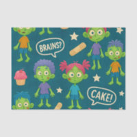 Zombie Tissue Paper Birthday Wrap