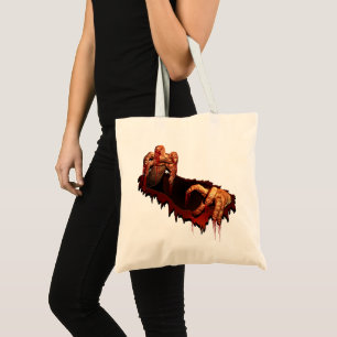 Zombie Tote Bag Halloween Gory Scary Zombie Bag