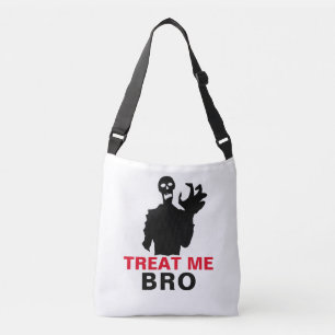 Zombie Treat Me Bro funny Halloween unique Crossbody Bag
