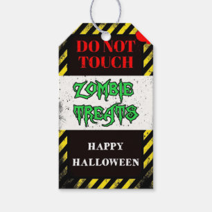 zombie treats halloween party favor gift tags