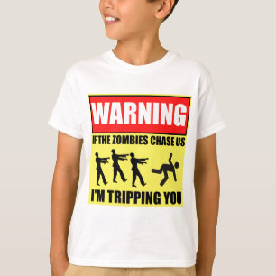 Zombie Trip Warning Sign T-Shirt