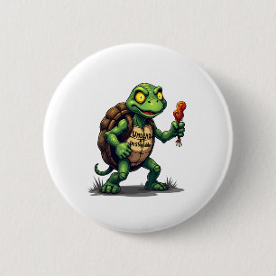 Zombie Turtle 2 Inch Round Button