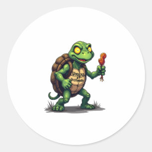 Zombie Turtle Classic Round Sticker