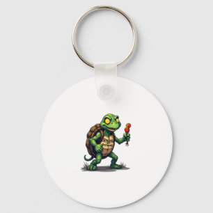Zombie Turtle Keychain